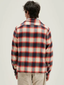 Bekijk Alles|Mantels & Jassen|Bellerose Goney Geruit Overhemd Blueberry / Hot sauce