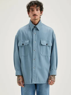 Bekijk Alles|Mantels & Jassen|Bellerose Grown Denim Overhemd Chambray