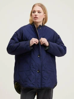 Mantels & Jassen|Bellerose Hamon Gewatteerde Jas Naval