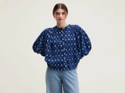 Blouses & Hemden|Bellerose Ink Cropped Blouse Myosotis