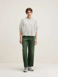 Bekijk Alles|Blouses & Hemden|Bellerose Ink Cropped Blouse Antique white / Myrtille