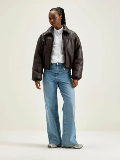 Bekijk Alles|Mantels & Jassen|Bellerose Jacky Bomber In Imitatieleer