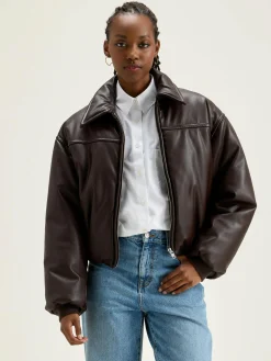 Bekijk Alles|Mantels & Jassen|Bellerose Jacky Bomber In Imitatieleer