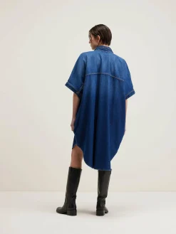 Jurken|Bellerose Klenn Hemdjurk Blue stone