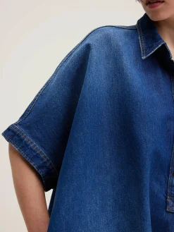 Jurken|Bellerose Klenn Hemdjurk Blue stone