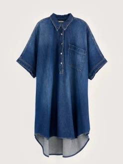 Jurken|Bellerose Klenn Hemdjurk Blue stone