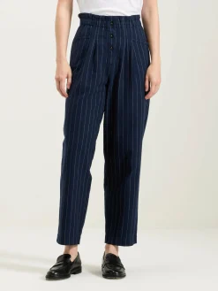 Broeken|Bellerose Lilo Paperbag Broek Navy