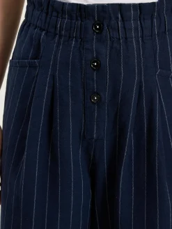 Broeken|Bellerose Lilo Paperbag Broek Navy