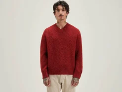 Truien|Bekijk Alles|Bellerose Liora V-hals Trui Mahogany