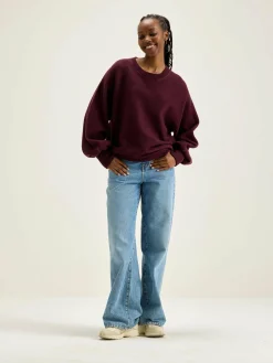 Bekijk Alles|Sweatshirts|Bellerose Milos Ronde Hals Sweatshirt Wine