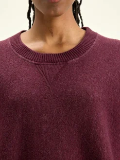 Bekijk Alles|Sweatshirts|Bellerose Milos Ronde Hals Sweatshirt Wine