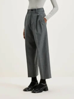 Broeken|Nicholson & Nicholson Port Rechte Broek Van Wol