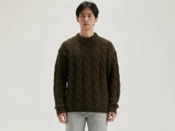 Bekijk Alles|Truien|Bellerose Noft Kabeltrui Dark olive