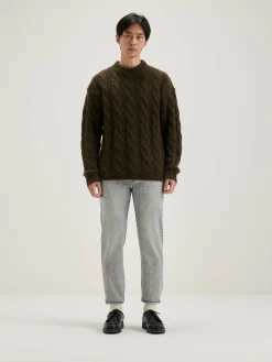 Bekijk Alles|Truien|Bellerose Noft Kabeltrui Dark olive