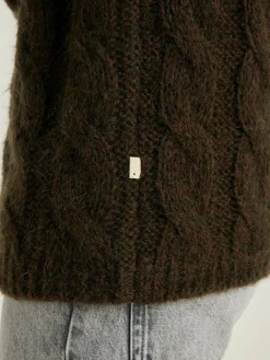 Bekijk Alles|Truien|Bellerose Noft Kabeltrui Dark olive