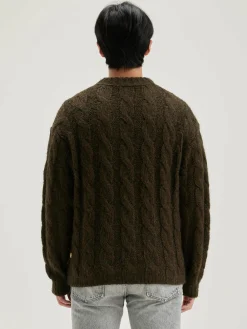 Bekijk Alles|Truien|Bellerose Noft Kabeltrui Dark olive