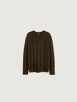 Bekijk Alles|Truien|Bellerose Noft Kabeltrui Dark olive