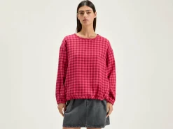 Blouses & Hemden|Bellerose Padoue Geruite Blouse Fushia