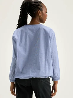 Blouses & Hemden|Bellerose Padoue Gestreepte Blouse Myrtille