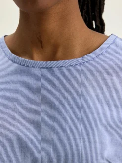 Blouses & Hemden|Bellerose Padoue Gestreepte Blouse Myrtille