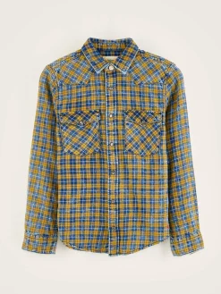 Hemden|Bellerose Peio Geruit Hemd Cornflakes / Myosotis