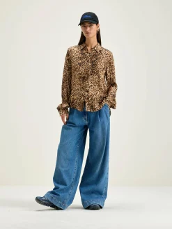 Blouses & Hemden|Bellerose Pekin Luipaard Hemd Coffee / Toffee