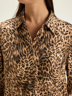 Blouses & Hemden|Bellerose Pekin Luipaard Hemd Coffee / Toffee