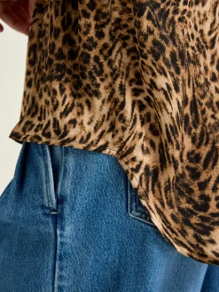 Blouses & Hemden|Bellerose Pekin Luipaard Hemd Coffee / Toffee