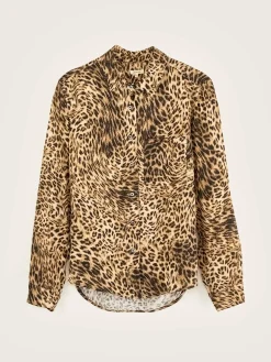Blouses & Hemden|Bellerose Pekin Luipaard Hemd Coffee / Toffee