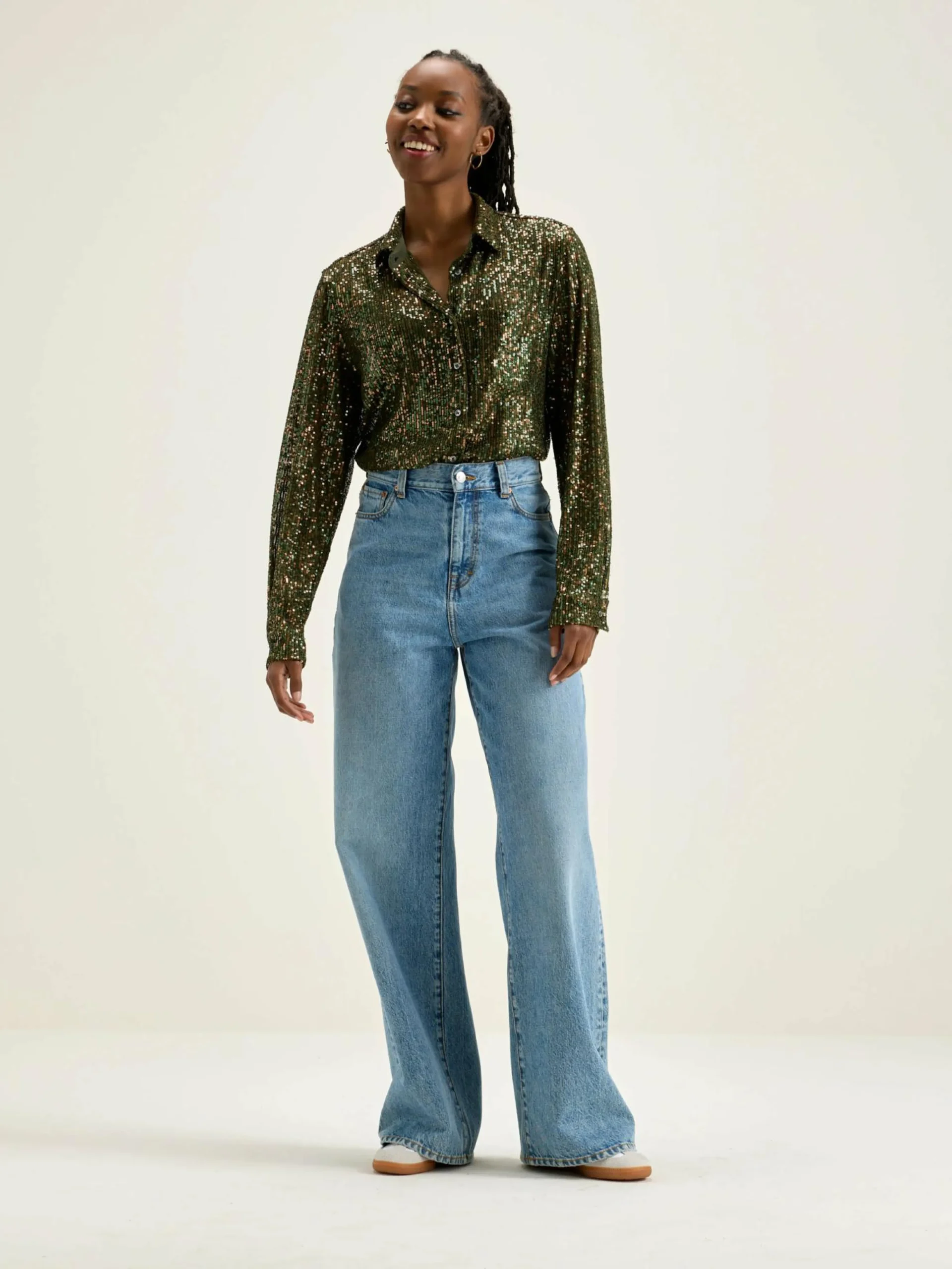 Blouses & Hemden|Bellerose Pekin Paillettenhemd Moss