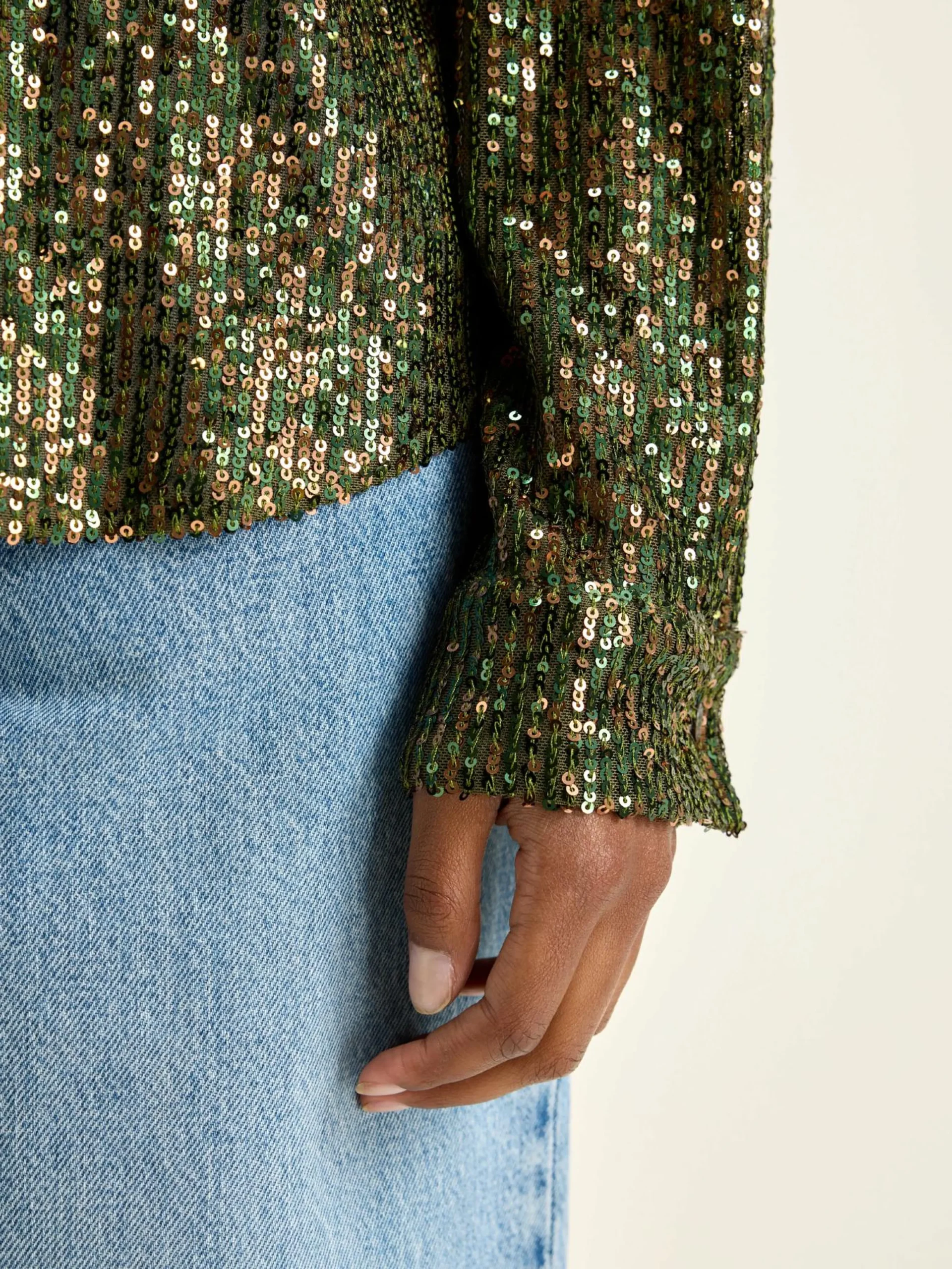 Blouses & Hemden|Bellerose Pekin Paillettenhemd Moss
