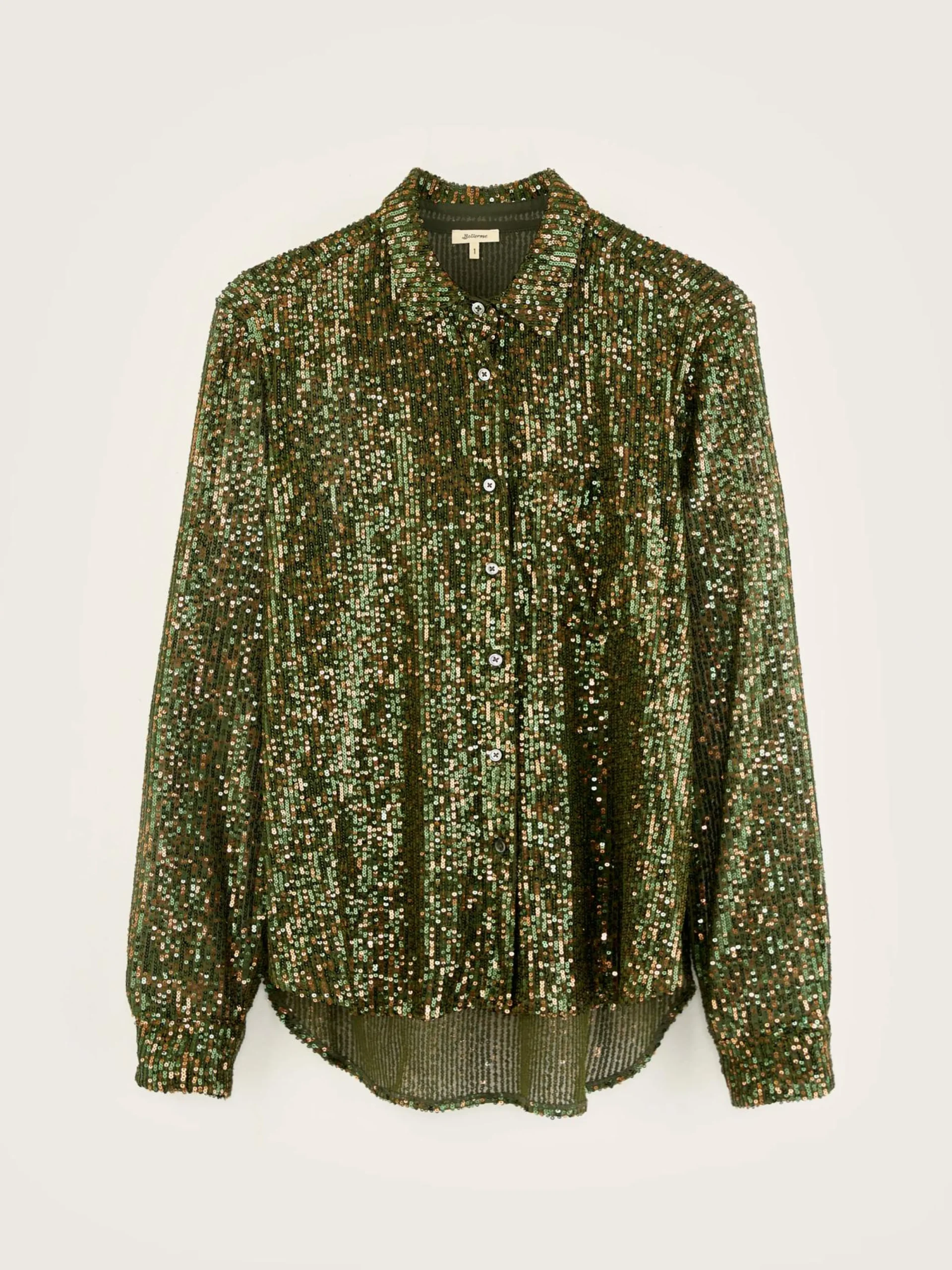 Blouses & Hemden|Bellerose Pekin Paillettenhemd Moss