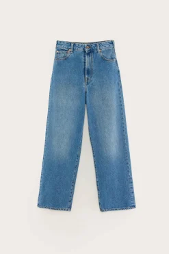 Denim|Bellerose Poker Wijde Jeans Stone wash