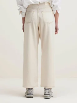 Denim|Bellerose Poker Wijde Jeans Natural