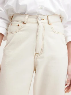 Denim|Bellerose Poker Wijde Jeans Natural