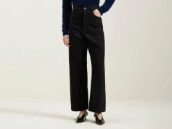 Denim|Bellerose Poker Wijde Jeans Off black