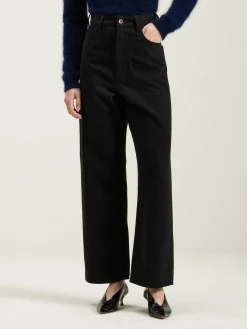 Denim|Bellerose Poker Wijde Jeans Off black