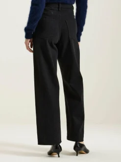 Denim|Bellerose Poker Wijde Jeans Off black