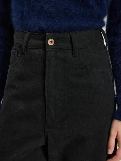 Denim|Bellerose Poker Wijde Jeans Off black