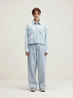Blouses & Hemden|Bellerose Polar Cropped Hemd Used light blue