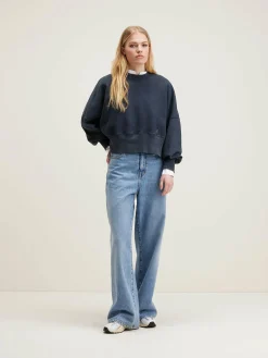 Bekijk Alles|Sweatshirts|Bellerose Salva Cropped Sweatshirt Black beauty