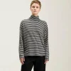 Truien|Sarahwear Foggy Gestreepte Coltrui T-shirt