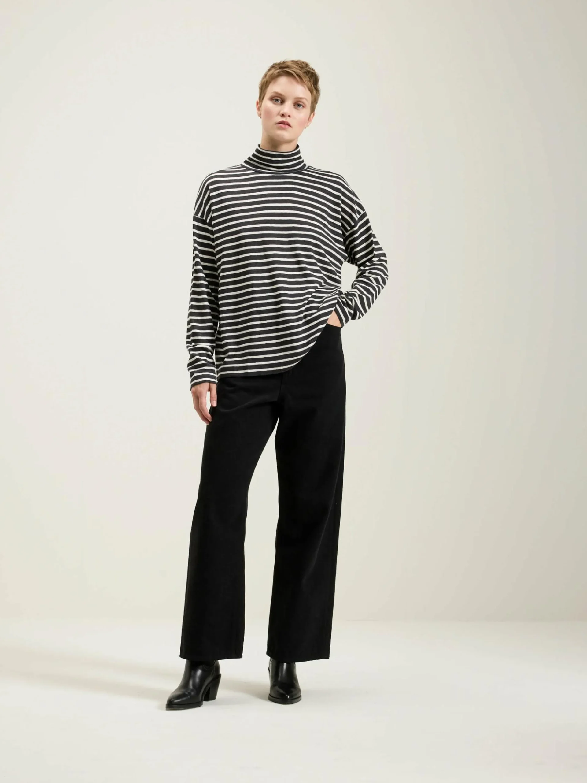 Truien|Sarahwear Foggy Gestreepte Coltrui T-shirt