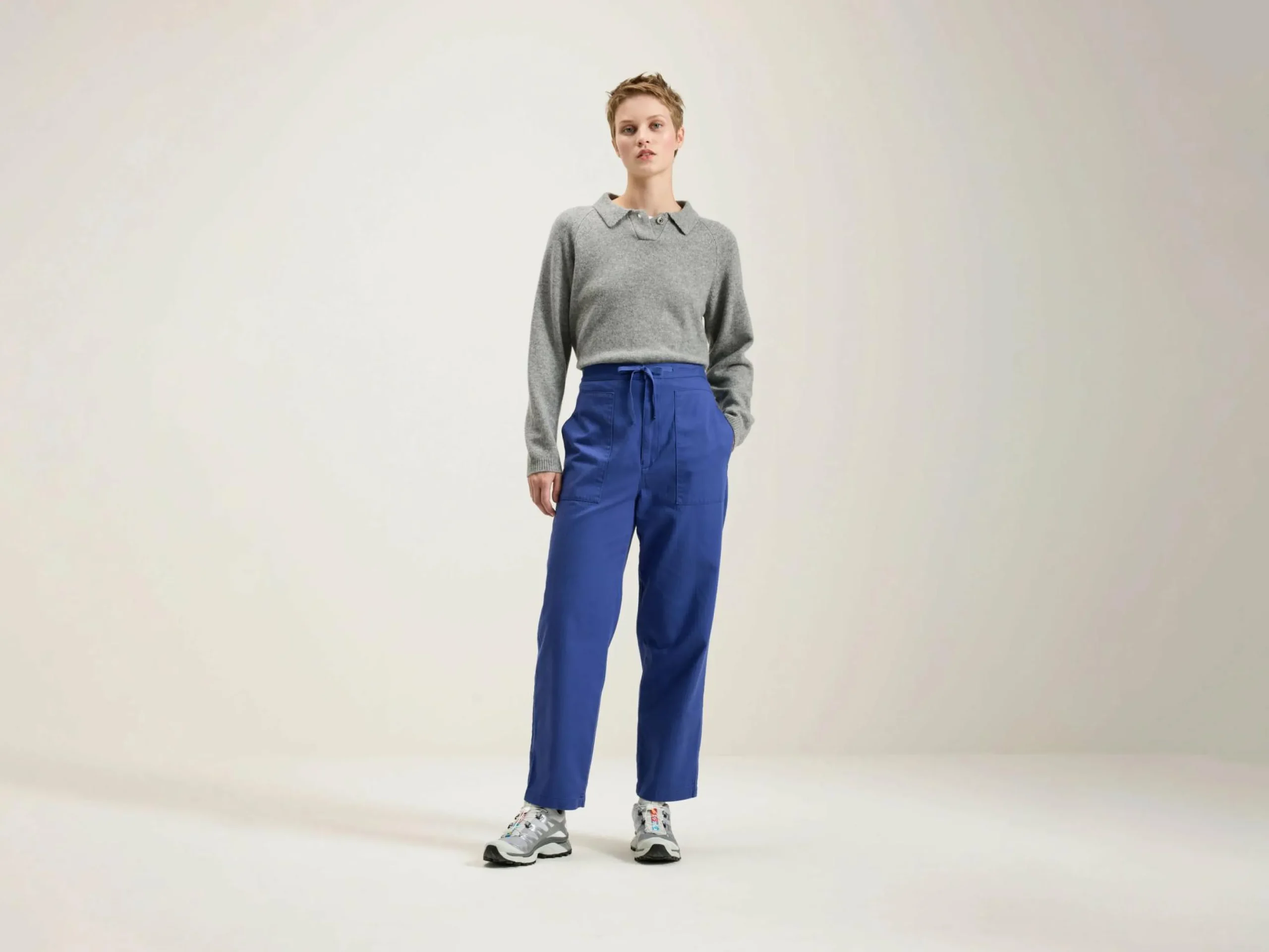 Broeken|Sarahwear Herringbone Tapered Broek