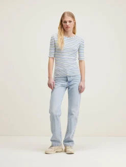 T-Shirts|Bellerose Seas Slim T-shirt Ecru / True blue