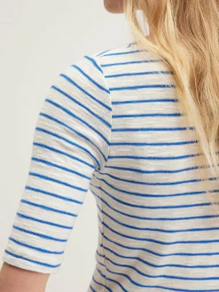 T-Shirts|Bellerose Seas Slim T-shirt Ecru / True blue