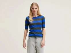 T-Shirts|Bellerose Seas Slim T-shirt Black beauty / True blue