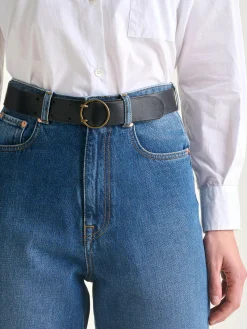 Bekijk Alles|Kleine Lederwaren|Bellerose Selya Leren Riem Black