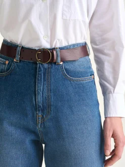 Bekijk Alles|Kleine Lederwaren|Bellerose Selya Leren Riem Bordeaux