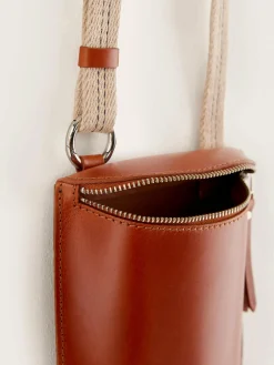 Kleine Lederwaren|Tassen|Bellerose Shone Mini Zip-tas Cognac